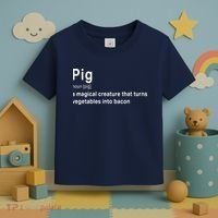 Best Hilarious Pig And Bacon Definition Funny Gift Toddler T-Shirt thumb 3