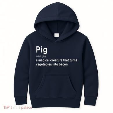 Best Hilarious Pig And Bacon Definition Funny Gift Kids Hoodie