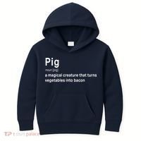 Best Hilarious Pig And Bacon Definition Funny Gift Kids Hoodie thumb 0