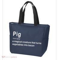 Best Hilarious Pig And Bacon Definition Funny Gift Tote Bag thumb 3