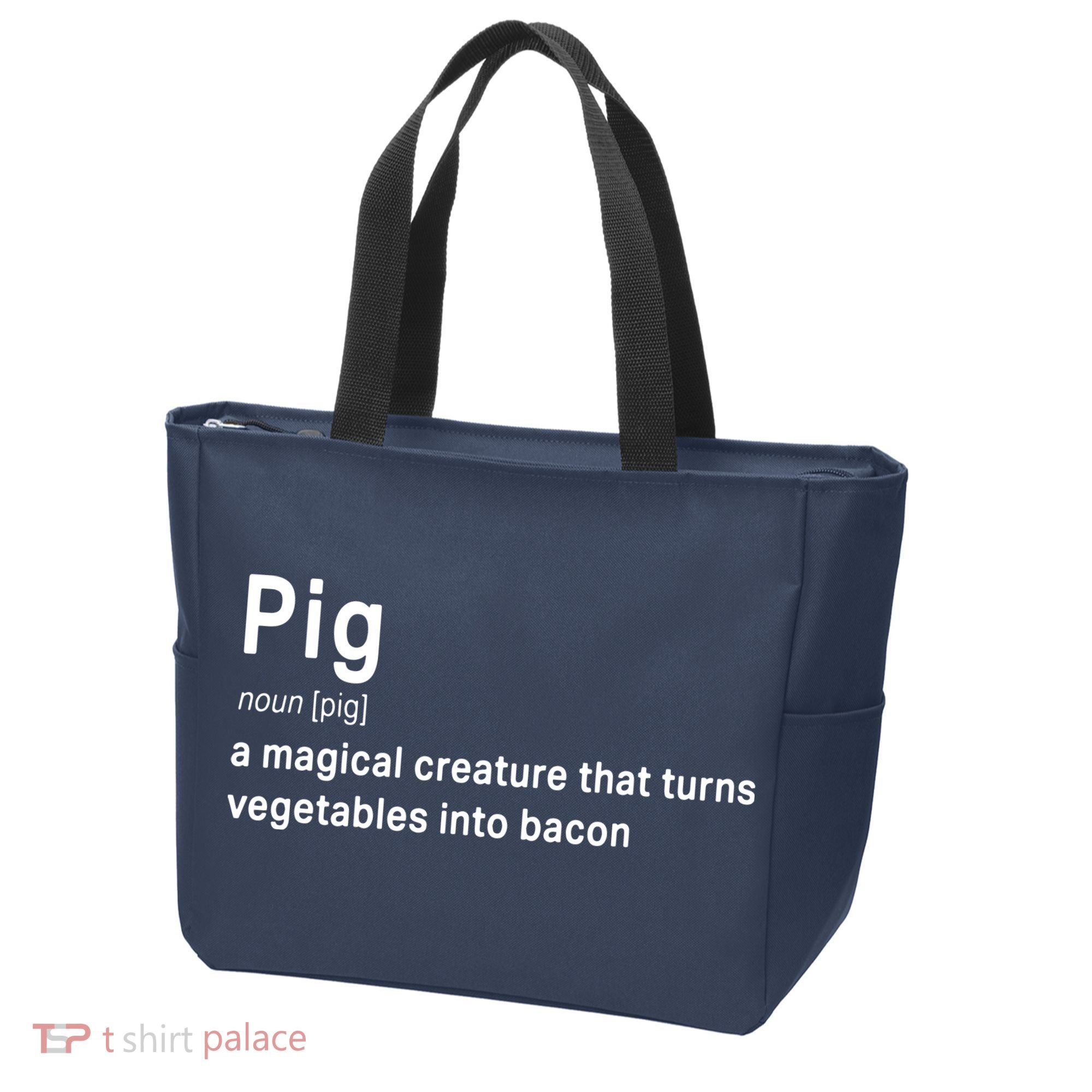 Best Hilarious Pig And Bacon Definition Funny Gift Tote Bag