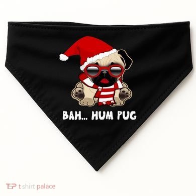 Bah Hum Pug Christmas Great Gift USA-Made Doggie Bandana