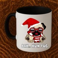 Bah Hum Pug Christmas Great Gift Coffee Mug thumb 2