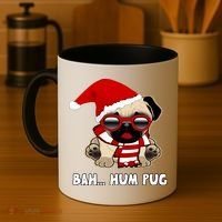 Bah Hum Pug Christmas Great Gift Coffee Mug thumb 4
