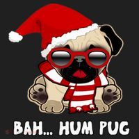 Bah Hum Pug Christmas Great Gift Hat thumb 2