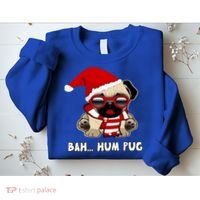 Bah Hum Pug Christmas Great Gift Sweatshirt thumb 2