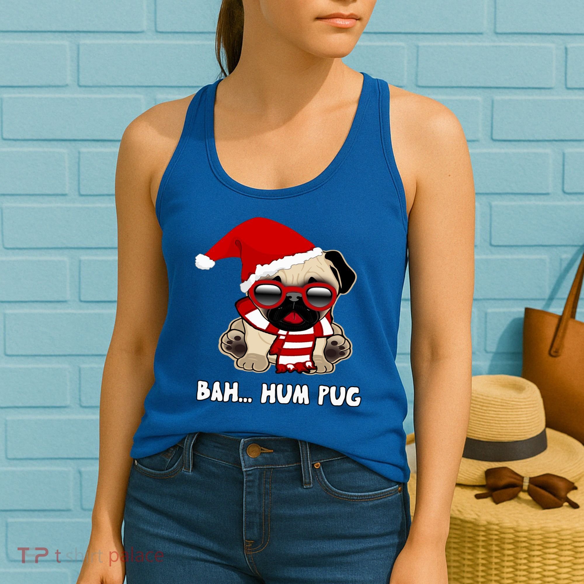 Bah Hum Pug Christmas Great Gift Women's Tank Top
