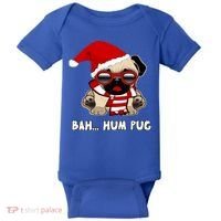 Bah Hum Pug Christmas Great Gift Baby Bodysuit thumb 0
