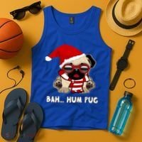 Bah Hum Pug Christmas Great Gift Tank Top thumb 4