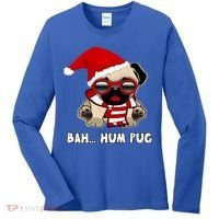 Bah Hum Pug Christmas Great Gift Women's Long Sleeve Shirt thumb 0