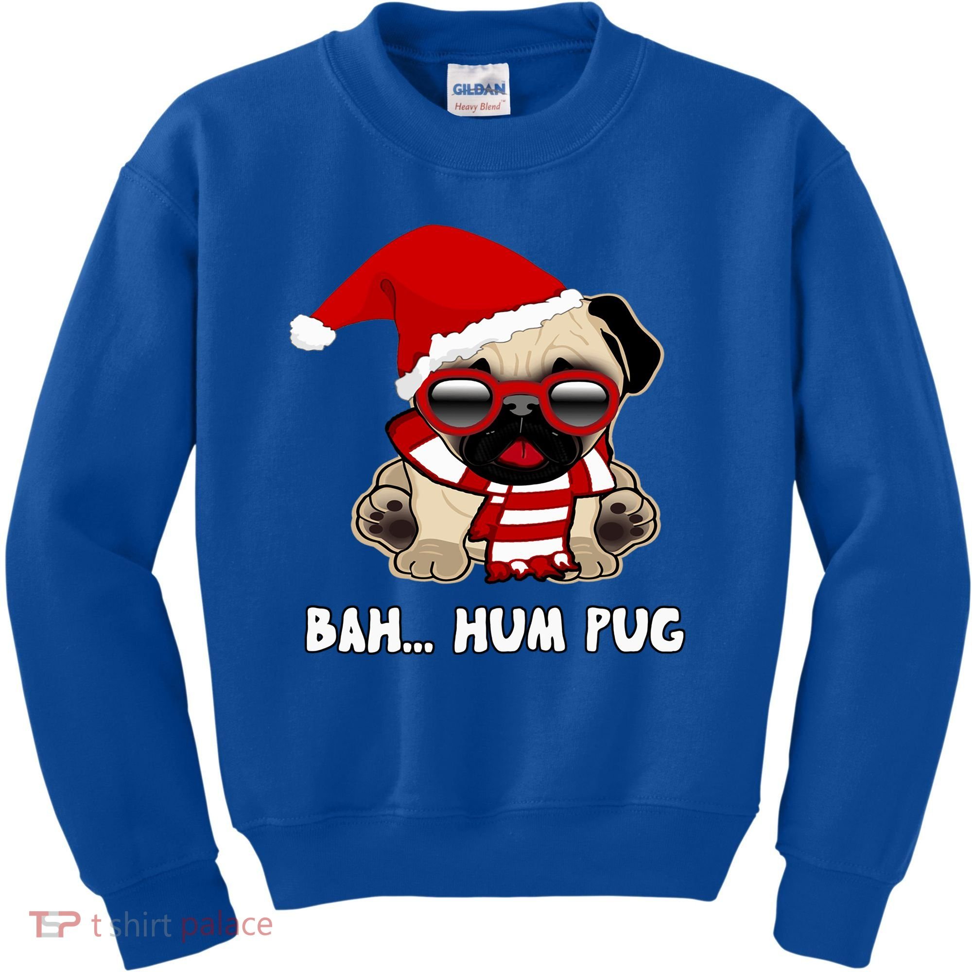 Bah Hum Pug Christmas Great Gift Kids Sweatshirt