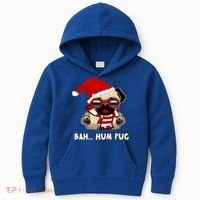 Bah Hum Pug Christmas Great Gift Kids Hoodie thumb 0