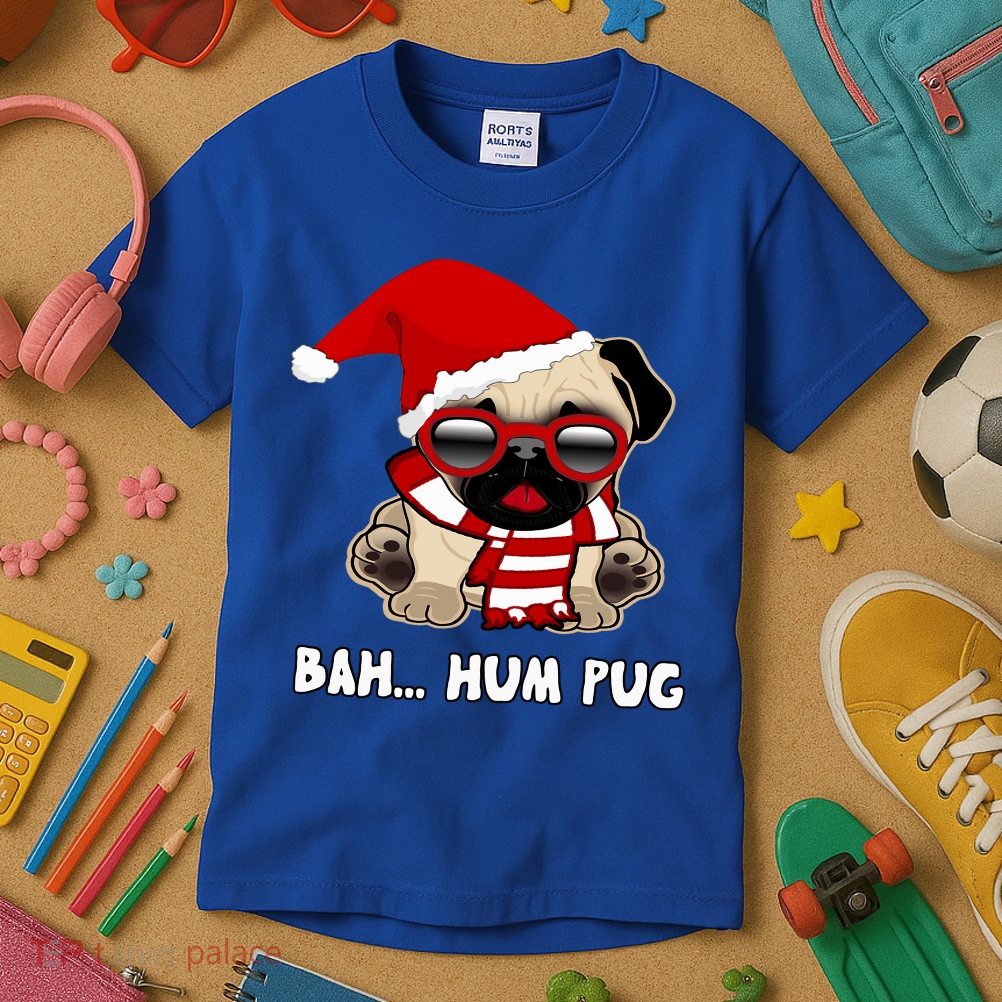 Bah Hum Pug Christmas Great Gift Kids T-Shirt