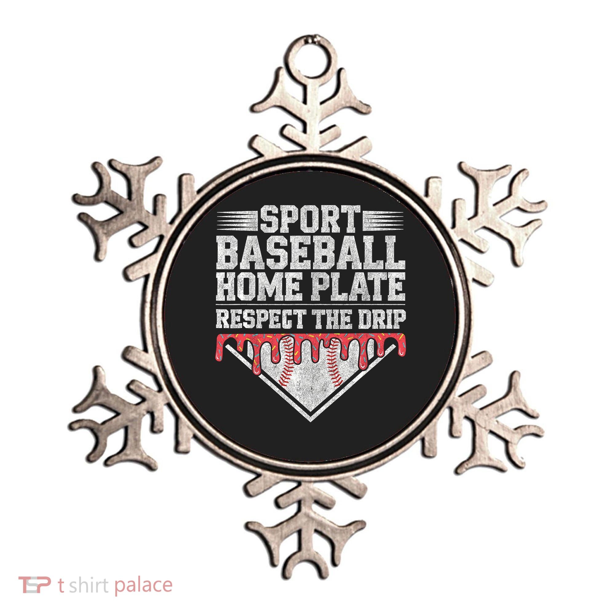 Baseball Home Plate Drip For Who Respect The Drip Ice Cream Ornament