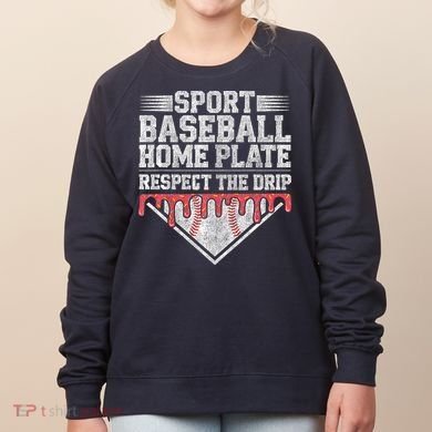Baseball Home Plate Drip For Who Respect The Drip Ice Cream Women's Sweatshirt