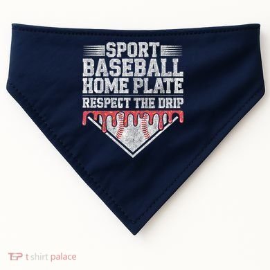 Baseball Home Plate Drip For Who Respect The Drip Ice Cream USA-Made Doggie Bandana