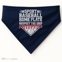 Baseball Home Plate Drip For Who Respect The Drip Ice Cream USA-Made Doggie Bandana thumb 0