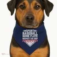 Baseball Home Plate Drip For Who Respect The Drip Ice Cream USA-Made Doggie Bandana thumb 1