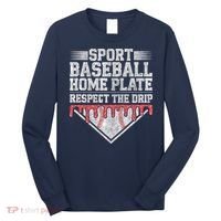 Baseball Home Plate Drip For Who Respect The Drip Ice Cream Long Sleeve Shirt thumb 0