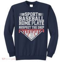 Baseball Home Plate Drip For Who Respect The Drip Ice Cream Sweatshirt thumb 0