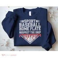 Baseball Home Plate Drip For Who Respect The Drip Ice Cream Sweatshirt thumb 2