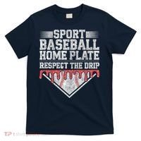 Baseball Home Plate Drip For Who Respect The Drip Ice Cream T-Shirt thumb 0