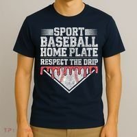 Baseball Home Plate Drip For Who Respect The Drip Ice Cream T-Shirt thumb 3