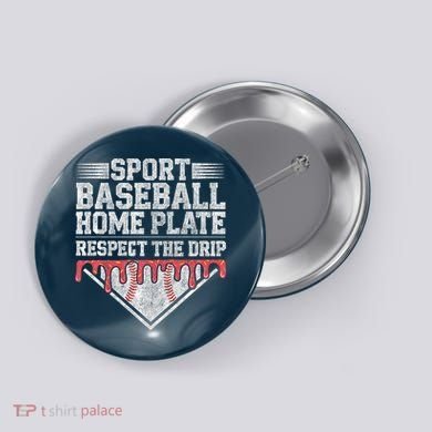 Baseball Home Plate Drip For Who Respect The Drip Ice Cream Button