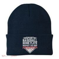 Baseball Home Plate Drip For Who Respect The Drip Ice Cream Beanie thumb 0