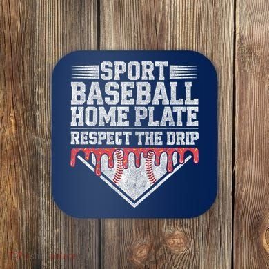 Baseball Home Plate Drip For Who Respect The Drip Ice Cream Coaster