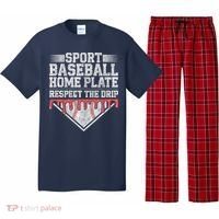 Baseball Home Plate Drip For Who Respect The Drip Ice Cream Pajama Set thumb 0