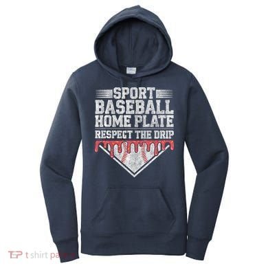 Baseball Home Plate Drip For Who Respect The Drip Ice Cream Women's Hoodie