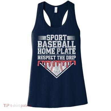 Baseball Home Plate Drip For Who Respect The Drip Ice Cream Women's Tank Top