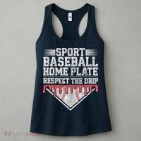 Baseball Home Plate Drip For Who Respect The Drip Ice Cream Women's Tank Top thumb 3