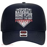 Baseball Home Plate Drip For Who Respect The Drip Ice Cream Hat thumb 0