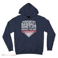 Baseball Home Plate Drip For Who Respect The Drip Ice Cream Tall Hoodie thumb 0