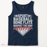 Baseball Home Plate Drip For Who Respect The Drip Ice Cream Tank Top thumb 2
