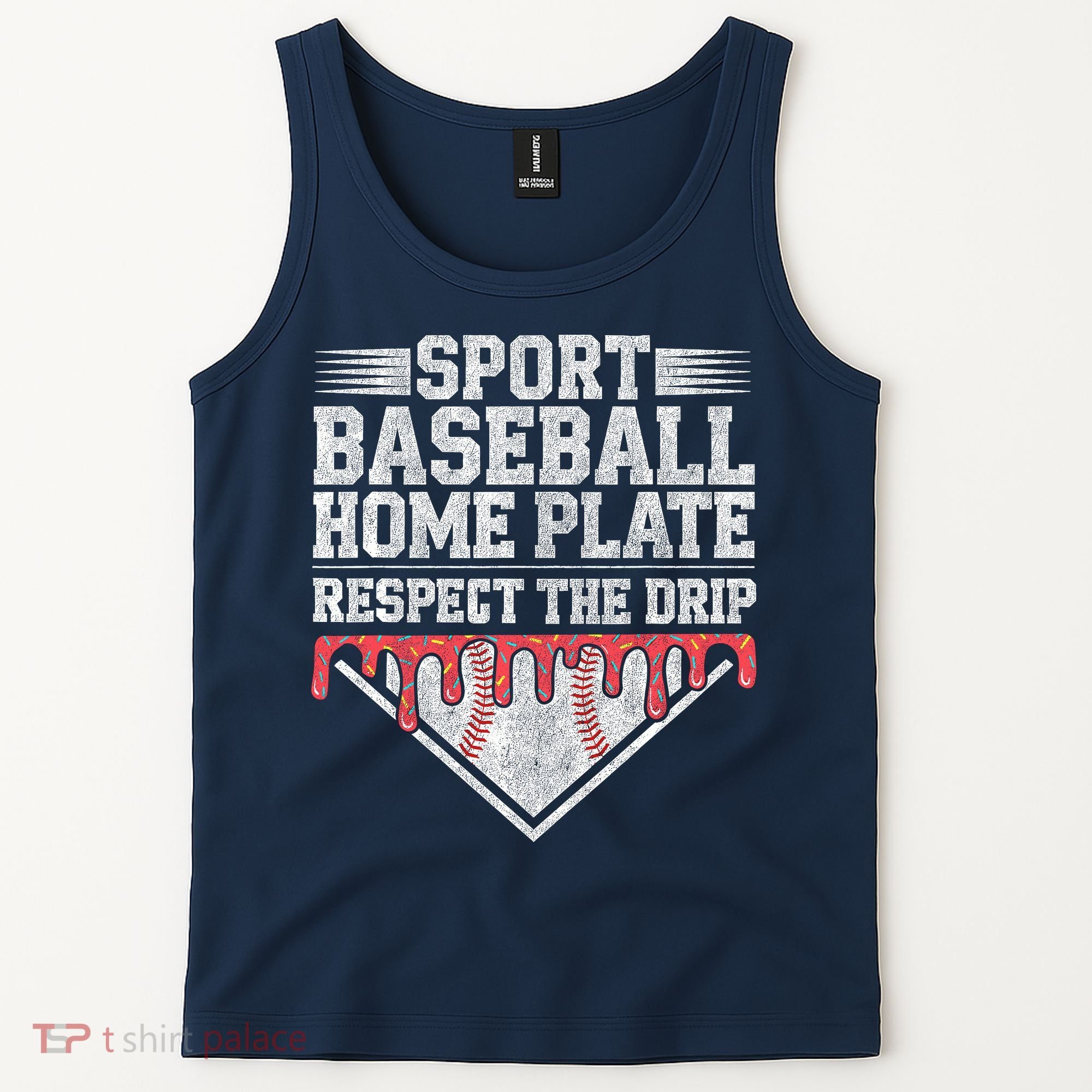 Baseball Home Plate Drip For Who Respect The Drip Ice Cream Tank Top