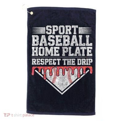 Baseball Home Plate Drip For Who Respect The Drip Ice Cream Golf Towel