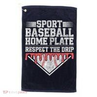 Baseball Home Plate Drip For Who Respect The Drip Ice Cream Golf Towel thumb 0