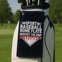 Baseball Home Plate Drip For Who Respect The Drip Ice Cream Golf Towel thumb 2