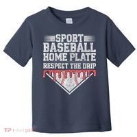 Baseball Home Plate Drip For Who Respect The Drip Ice Cream Toddler T-Shirt thumb 0