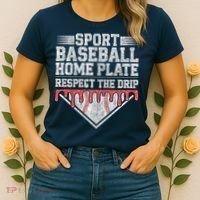 Baseball Home Plate Drip For Who Respect The Drip Ice Cream Women's T-Shirt thumb 2