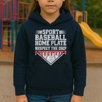 Baseball Home Plate Drip For Who Respect The Drip Ice Cream Kids Hoodie thumb 3