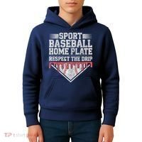 Baseball Home Plate Drip For Who Respect The Drip Ice Cream Kids Hoodie thumb 4