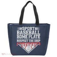 Baseball Home Plate Drip For Who Respect The Drip Ice Cream Tote Bag thumb 0