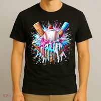 Baseball Home Plate Ice Cream Drip Fun Sports Lover T-Shirt thumb 3