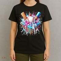 Baseball Home Plate Ice Cream Drip Fun Sports Lover T-Shirt thumb 4