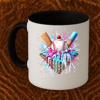 Baseball Home Plate Ice Cream Drip Fun Sports Lover Coffee Mug thumb 2