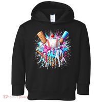 Baseball Home Plate Ice Cream Drip Fun Sports Lover Toddler Hoodie thumb 0